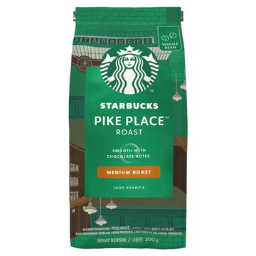 STARBUCKS 星巴克 派克市場烘焙咖啡豆  咖啡豆(無研磨)  200g  1包