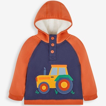 英國 JoJo Maman BeBe - 幼/兒童超優質100%純棉長袖連帽上衣/帽T-越野車