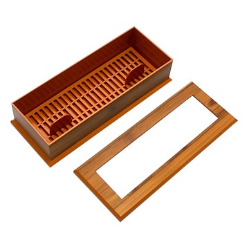 餐具盒  竹子紋 棕色  1個