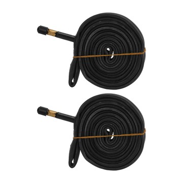 【Lixada】2 件自行車內胎 700x23C 丁基橡膠,帶 48mm 美國閥門,用於公路 MTB 更換