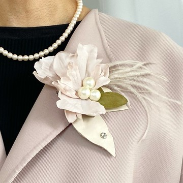 花卉胸花 櫻花粉 適用於正式場合 入學式 畢業典禮 婚禮 祭祀慶典