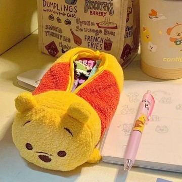 筆袋🎀 小紅書噗噗筆袋小熊維尼同款維尼熊可愛韓版ins風簡約卡通文具盒