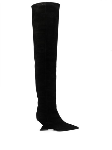 The Attico - Cheope thigh-high boots - women - Calf Suede/Calf Leather/Calf Leather - 36 - Black