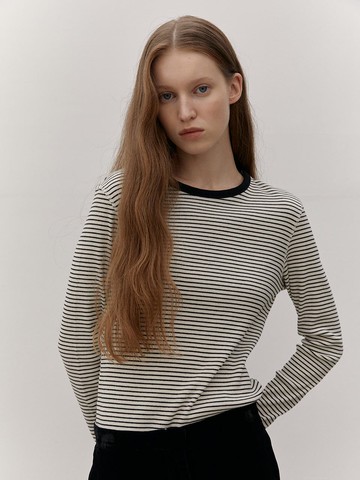 basey tee-light beige stripe