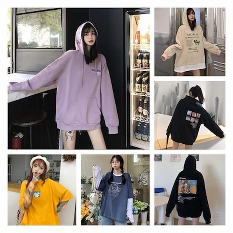 21春秋韓国ファッション韓国 パーカー 可愛い パーカー レディース トップス Oversize 通販 Lineポイント最大1 0 Get Lineショッピング