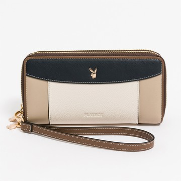 PLAYBOY - 拉鍊長夾 Hygge系列 - 藍色