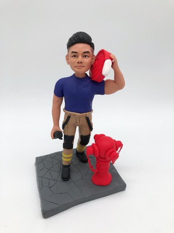 消防Power Up 場景  退休公仔、榮休人像公仔、消防員公仔