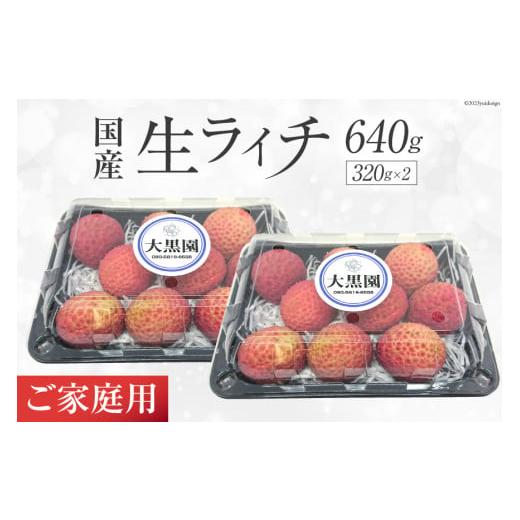 ふるさと納税 宮崎県 日向市 ライチ  ご家庭用 生ライチ (320g×2パック) [大黒園 宮崎県 日向市 452060159] 国産 フルーツ 南国 訳あり