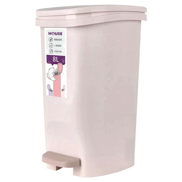 HOUSE 好室喵 緩架踏式垃圾桶  25.5 x 21.5 x 38.9cm  顏色隨機  1個
