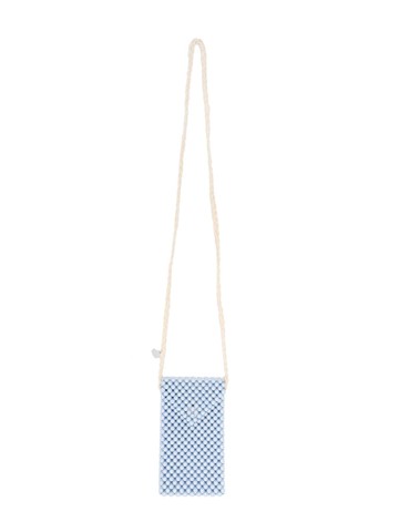 Monnalisa - beaded shoulder bag - kids - Paper/Acrylic - One Size - Blue