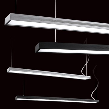 工業風LED銀色/黑色擴散增亮板辦公室吊燈 40-72381、72382