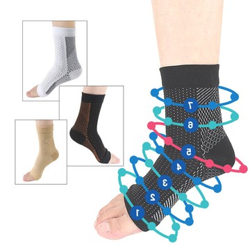 (杰恆)los1182亞馬遜跨境男女韓版後跟隱形收壓運動功能壓力襪籃球套