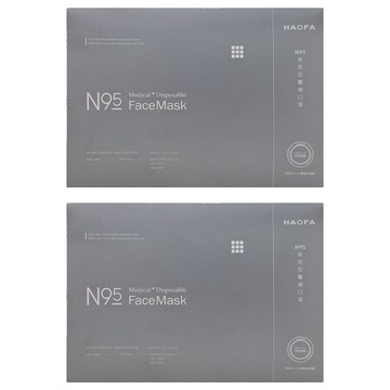 HAOFA 氣密型 N95 立體醫療口罩 S  2組  卡其色  30片
