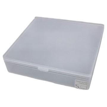 暖和家居 透明收納盒2入組  片狀收納盒 小物收納 抽屜收納盒 韓星小收納盒 唇砂盒  矮寬款  1組