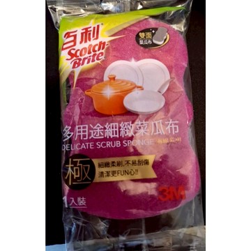 3M百利多用途細緻菜瓜布海綿系列2入裝/1入裝