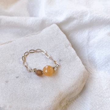 Whisper 系列 - 與太陽面對面 純銀戒指