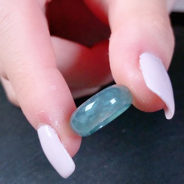 【求‧緣】冰藍水翡翠戒指戒圈 | 國際2圍 | 天然翡翠A貨 | 送禮