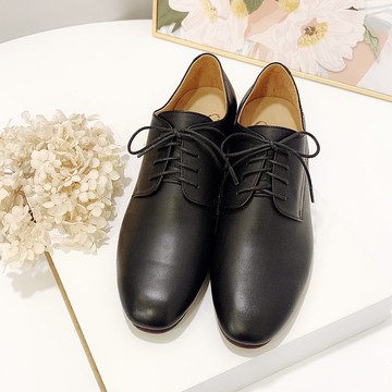 Hera-靜謐黑-手工真皮德比鞋(可訂製)