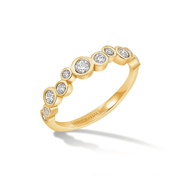18k Gold & Diamond Fine Cascade Ring