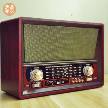 放大機 擴音機 復古歐美大收音機播放器臺式老人半導體多功能藍牙插卡音響可充電