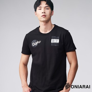 【買1送1】潮流鬼洗元素短TEE(黑) - BLUE WAY 鬼洗い