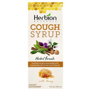 Herbion Naturals, 蜂蜜咳嗽緩解糖漿，無乙醇，5 液量盎司（150 毫升）