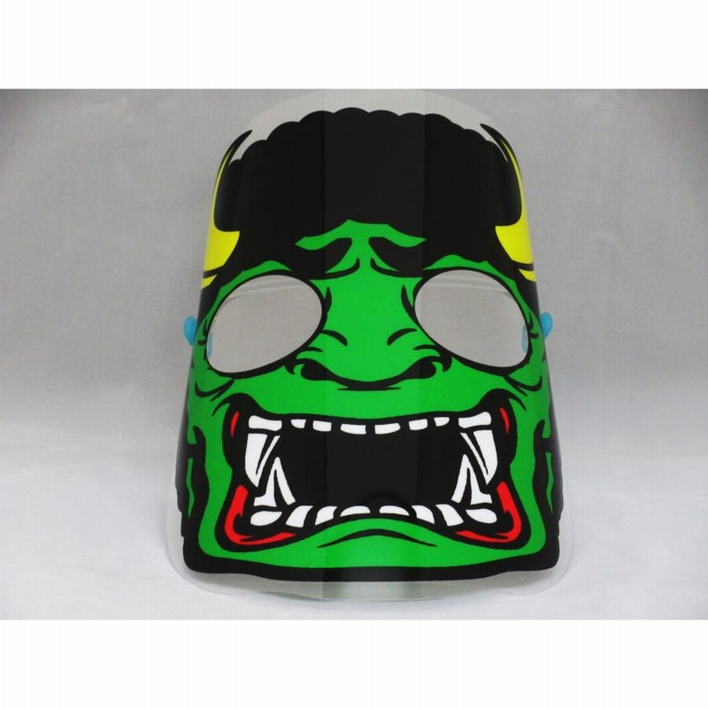 緑鬼１ お面 節分 フェイスシールド マスク 豆まき 豆撒き 豆蒔き 子供 人気 鬼退治 仮装 コスプレ パーティー 飛沫防止 メガネ型 日本製 通販 Lineポイント最大get Lineショッピング