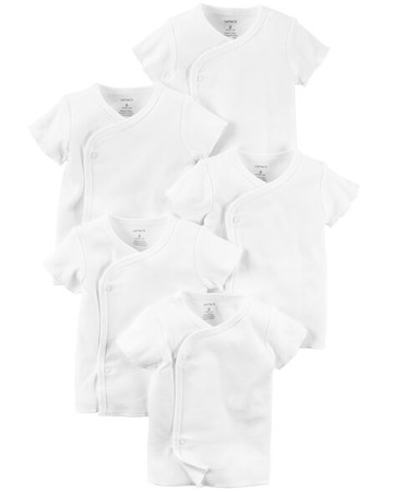 Baby 5-Pack Short-Sleeve Side-Snap Tees