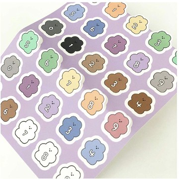 韓國文創 Chanibear 貼紙 - 數字 款式 可愛貼飾