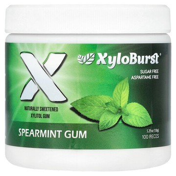 Xyloburst, 木糖醇口香糖，綠薄荷，5.29盎司（150克），100粒