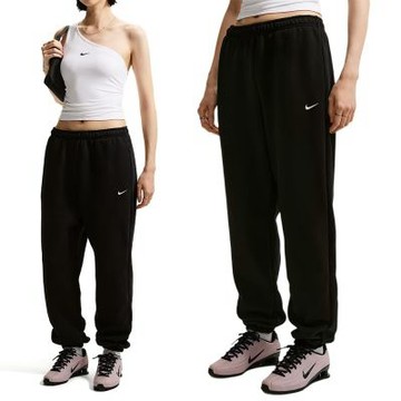 Nike As W Nk Stdo Flc Mw Hr Os Cff 長褲 女款 黑色 運動 休閒 IM8075-001