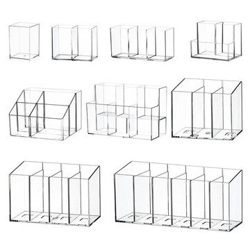 【台灣爆款】桌面化妝品收納盒透明亞克力護膚筆刷眉筆筒口紅梳妝檯鏡櫃置物架【暢銷】