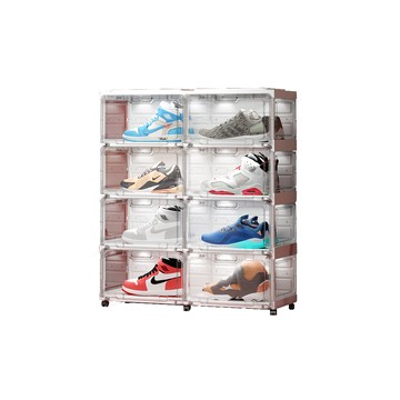 hoi! 【ANTBOX 螞蟻盒子】免安裝折疊式聲控發光鞋盒8格