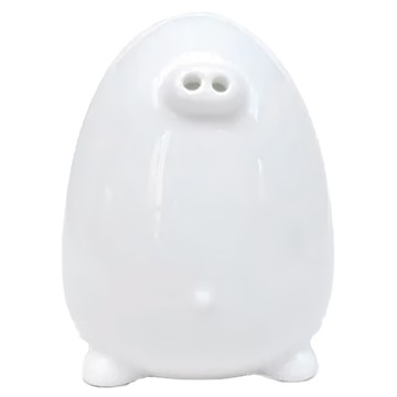 B.B.豬仔 調味組 陶瓷材質 造型調味罐x2  直徑6 x 7.5cm 白色  1組