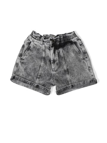 Andorine - acid-washed denim shorts - kids - Cotton - 14 yrs - Grey