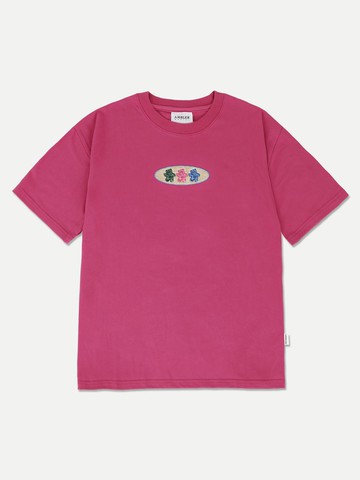 Circle Bear Over Fit T-Shirts_Pink