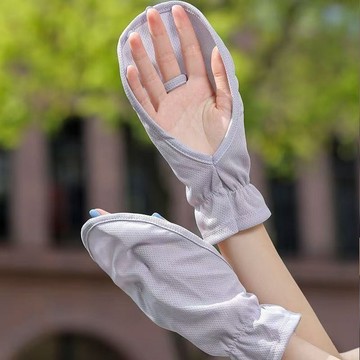 【臺灣出貨】夏季防曬手套女防紫外線公主風薄款露指短款袖套開車戶外騎行防滑