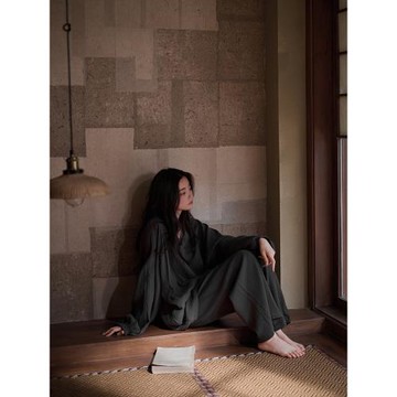 同語新款睡衣女士秋冬款100全棉睡衣家居服可外穿長袖睡衣套裝