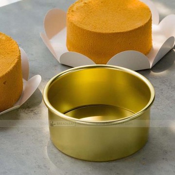 金色6英寸 8英寸 陽極活底蛋糕烤箱模具 烘焙模具 圓形戚風蛋糕模