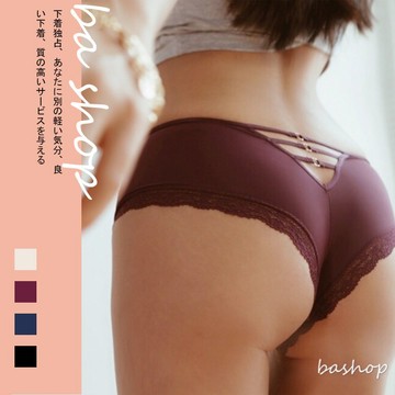 【BAshop】台灣現貨🌹歐美高端款-後三線質感冰絲內褲 one size