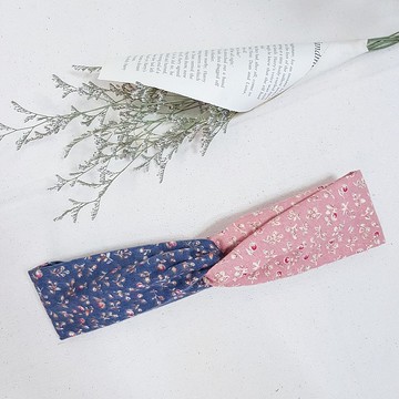 玫瑰園 磨毛款 交叉髮帶