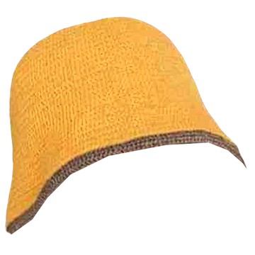 超小臉針織漁夫帽 - 經典黃  F