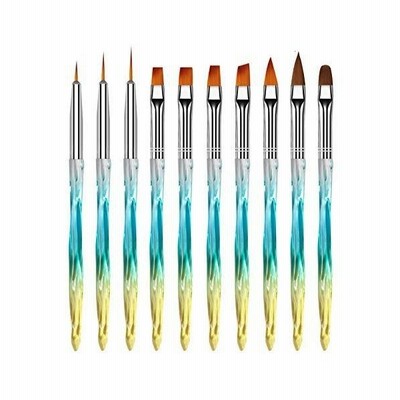 ジェルネイルブラシ Muncvy 10本セット グラデーション アクリル絵の具 ネイルアートブラシ ジェル 筆 3dネイルブラシセット ネイ 通販 Lineポイント最大get Lineショッピング