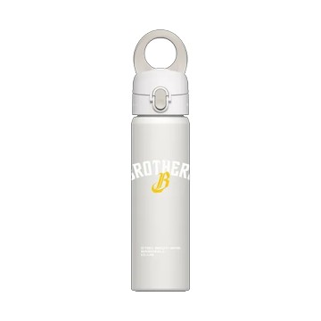 磁吸水壺 AquaStand 不鏽鋼 700cc - 附吸管 白 - 職棒-中信兄弟 Brothers - BROTHERS排字  (淺)