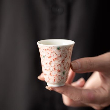 覓己松石紅陶瓷茶杯對杯家用品茗杯中式個人專用杯主人杯功夫茶具