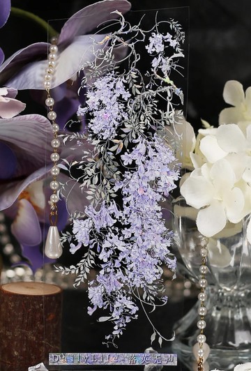 落英無聲 四季草花系列 PET 膠帶 ( 貝殼光工藝 10米卷 )