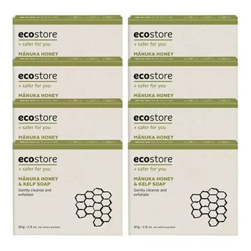 ecostore 純淨香皂 麥蘆卡蜂蜜海藻 80公克 X 8入組