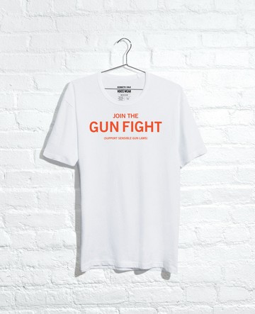 Kenneth Cole | Site Exclusive! Join The Gun Fight T-Shirt in White, Size: XL