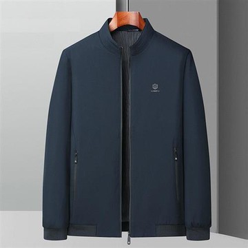 【米蘭精品】防風外套休閒夾克-純色百搭立領修身男外套3色74gr78