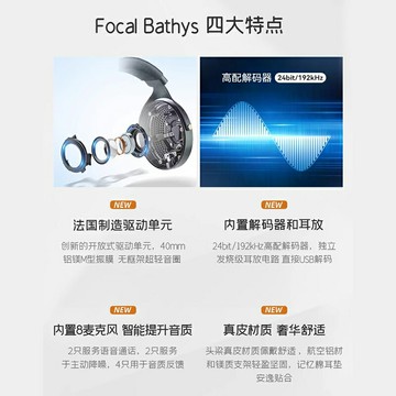 【順豐極速達】法國勁浪Focal Bathys深海潛艇頭戴HIFI耳機